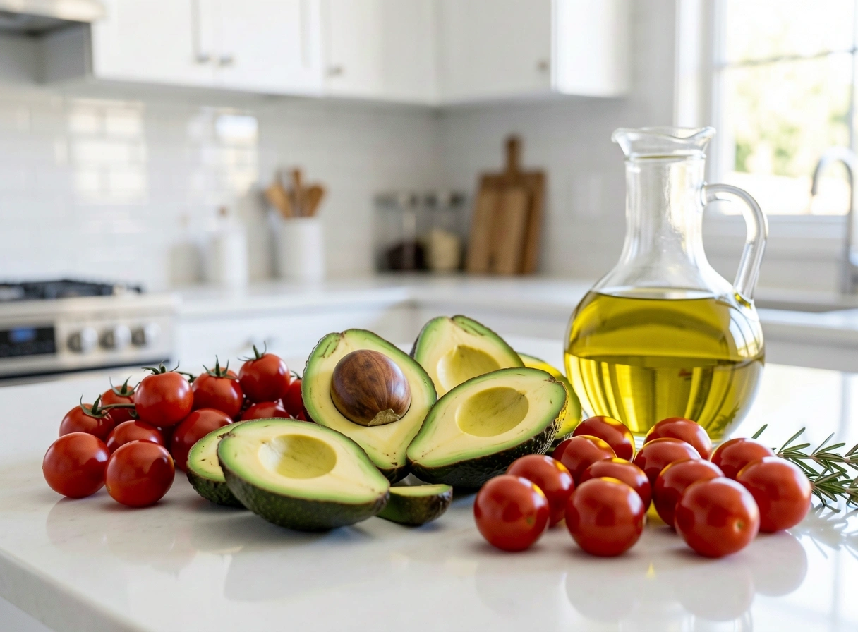 Frische gesunde Zutaten für Ernährungsplan